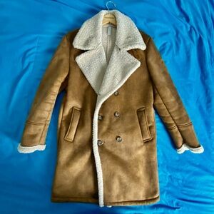 Shearling tan coat from zara in excellent condition!!!